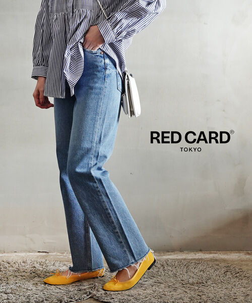 【マラソン期間中ポイント10倍】レッドカード トーキョー RED CARD TOKYO デニム パンツ ストレートデニム ボトムス ジーンズ ストレート ハイライズ ハイウエスト 裾カットオフ ノンストレッチ・72255301-2942401(レディース) 18,722円