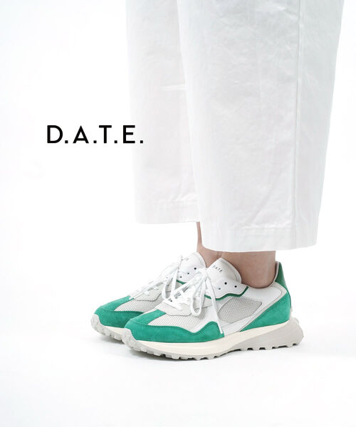 【30%OFF】デイト D.A.T.E. 日本限定モデル スニーカー 靴 ヴェッタ アルジェーニョ VETTA ARGEGNO WHITE GREEN・31WVTARWGJ-3362301(レディース)(last_1)｜小三郎商店