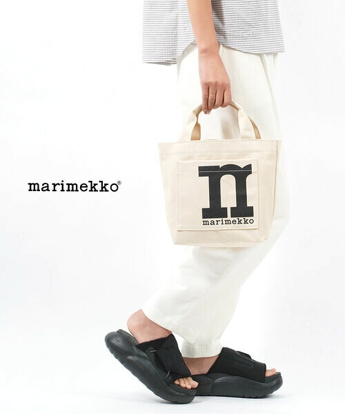 【ポイント2倍】マリメッコ marimekko コットンキャンバス 舟形 トートバッグ MONO MINI TOTE SOLID・52239691979-0062301(レディース)
