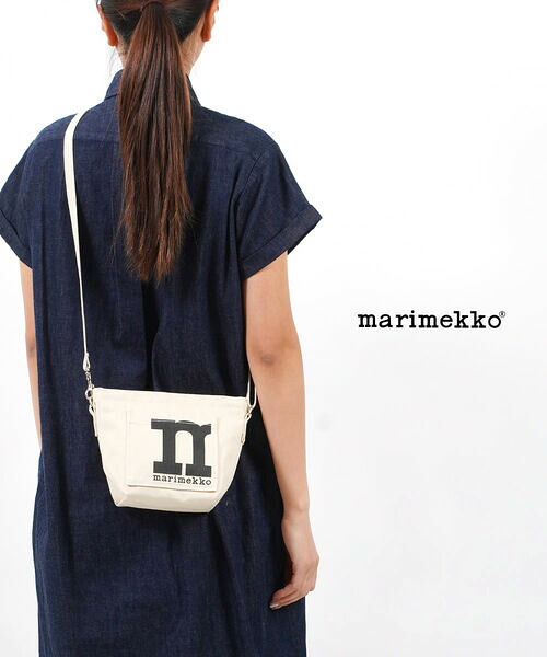 マリメッコ marimekko コットンキャンバス ショルダーバッグ クロスボディバッグ MONO MINI CROSSBODY SOLID・52239691980-0062301(レディース)