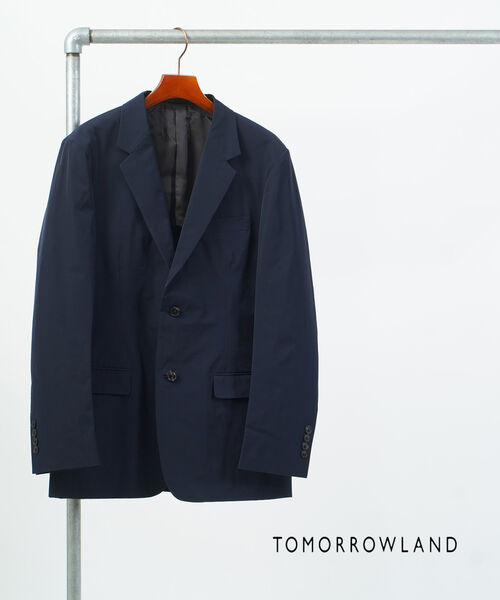トゥモローランド TOMORROWLAND ジャケット テーラードジャケット アウター ブレザー ネイビー 無地 軽量 ビジネス 通勤 シンプル・63-07-74-07401-0171702(メンズ)(last_1)|小三郎商店