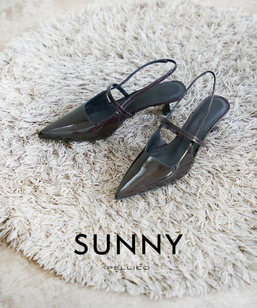 【ポイント2倍】ペリーコサニー PELLICO SUNNY パンプス ストラップシューズ ミュール シューズ 靴 エナメル バックストラップ ポインテッドトゥ きれいめ・PS26-1979-0802502(レディース)