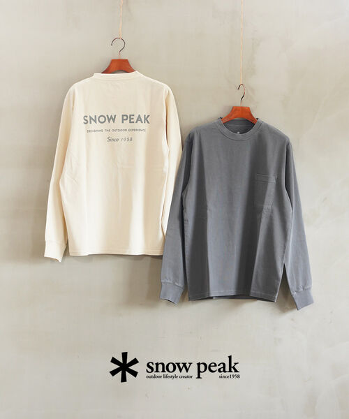 【4/10 23時59までポイント10倍】スノーピーク Snow Peak 長袖 Tシャツ カットソー ロンT トップス プリントT ユニセックス・TS-25AU012-4622502(メンズ)(レディース)