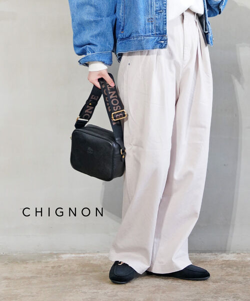 【マラソン期間中ポイント10倍】【2026年春夏新作】シニヨン CHIGNON ワイドパンツ ワイド タックパンツ タック ロング フルレングス ハイウエスト おしゃれ きれいめ カジュアル・3856-474BT-5092601(レディース)