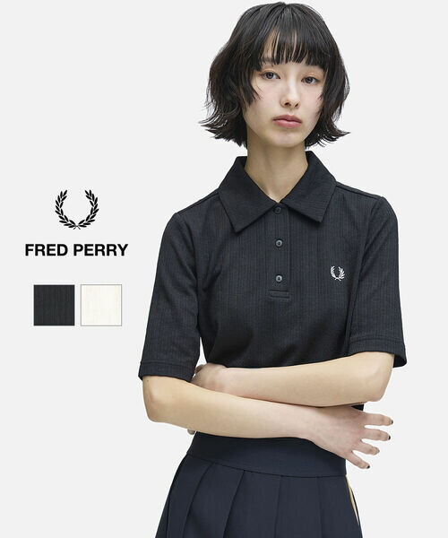 【30%OFF】フレッドペリー FRED PERRY ポロシャツ 半袖 シアー カットソー リブ トップス 薄手 襟付き 透け感 トラッド おしゃれ 月桂樹・G2168-3872601(レディース)｜小三郎商店