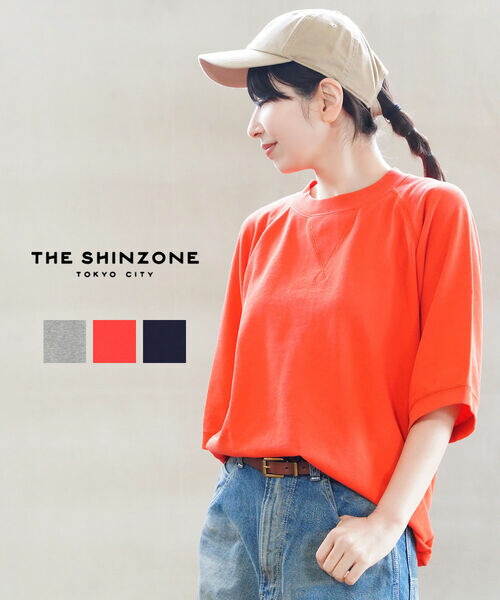 【30%OFF】【2026年春夏新作】ザ シンゾーン THE SHINZONE スウェット トップス トレーナー プルオーバー ゆったり 半袖 ５分袖 ラグランスリーブ・25SMSCU03-4432601(レディース)｜小三郎商店