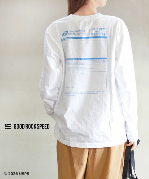 【4/14 20時からポイント10倍】【2026年春夏新作】グッドロックスピード GOOD ROCK SPEED Tシャツ 長袖 ロンT カットソー ロゴ プリント コットン・26USP001W-0242601(レディース)