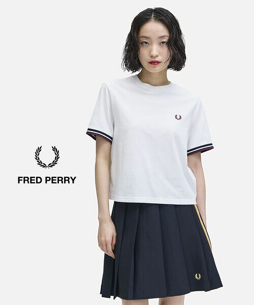 【6/15押さえる尖んがり10倍】【2026年春夏新作】フレッドペリー FRED PERRY プルオーバー 半袖 カットソー 分かりやすい 無地 労働者の一団素っ首 綿 綿織物 心地好い 今めかしい・G2162-3872601(レディース)