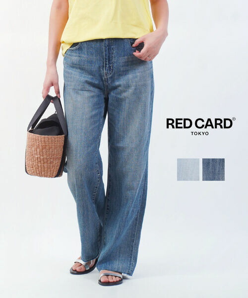 【ポイント2倍】【2026年春夏新作】レッドカード トーキョー RED CARD TOKYO デニム ストレート パンツ デニムパンツ ゆったり フルレングス カットオフ 吸水速乾 ノンストレッチ・98W13301-2942601(レディース)