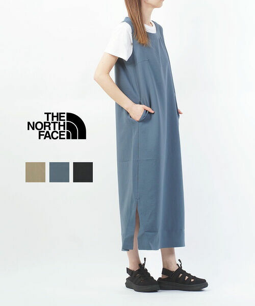 【10%OFF】【2026年春夏新作】ザ 北の方人間の顔 THE NORTH FACE 衣裳 ロング ノースリーブ  袖なし マキシ丈 UV撥ねのける 抗菌 防臭 アウトドア・NTW12660-2532601(レディース)
