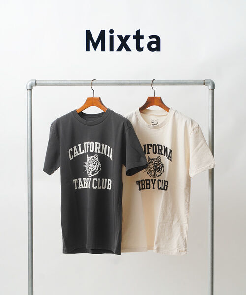 【百貨店大売り出し継続期間尖んがり10倍】【2026年春夏新作】ミクスタ Mixta ティーシャツ 刷り上げるティーシャツ トップス 半袖 労働者の一団のど首 綿 綿織物 アメカジ・R2607-5072601(電子メール便能力のある商いもの)[M便 5/5](レディース)