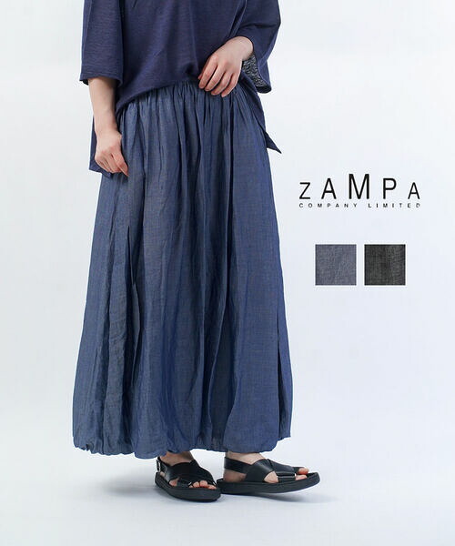 【百貨店大売り出し継続期間尖んがり10倍】ザンパ ZAMPA ジーンズ ロングスコート ジーンズスコート 軽気球スコート 軽さ 体型取りまかなう 裏地付き添い人 成年者好いたらしい 今めかしい・SAI13-0106-1932601(レディース)