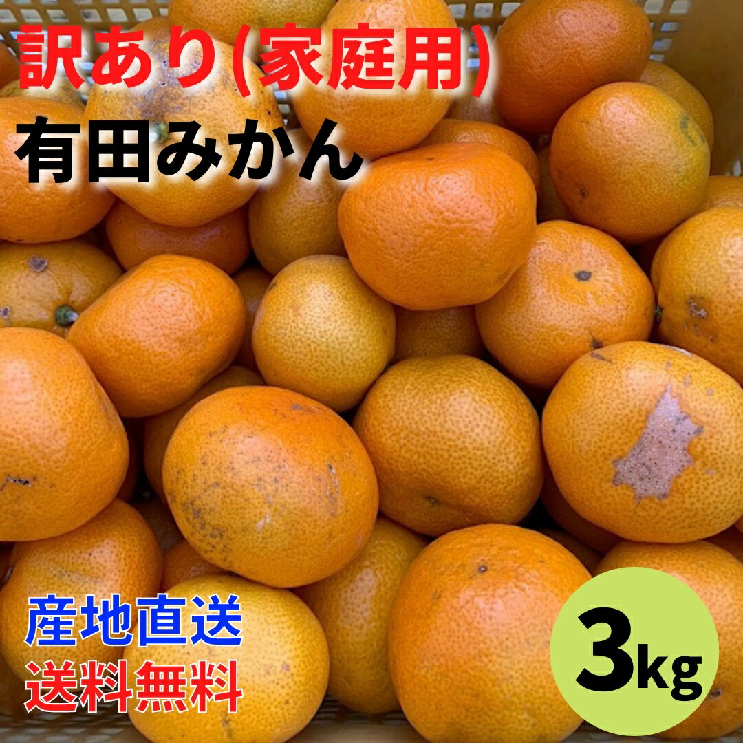 楽天市場 産地直送 和歌山県産 有田みかん ３ｋｇ 訳あり 家庭用 薄皮 甘い 甘酸っぱい 濃厚 濃い 温州みかん 冬のフルーツ 冬の美味 訳あり 小阪商店