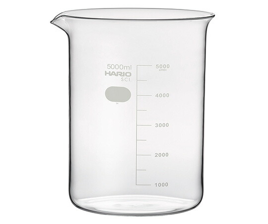 ビーカー（準拠集団目盛付き添い人） 5000mL B-5L 研究・実験用品-ビーカー