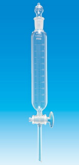 Fine円筒分液ロート 200mL 目盛付球栓G活栓