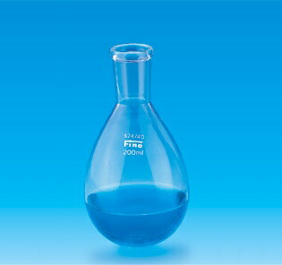 Fine透明共通摺合なす型フラスコ50mL 19/38