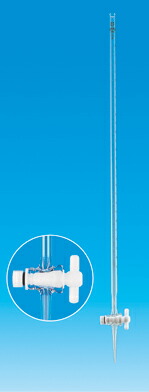 ビュレット PTFEコック付 透明 50mL