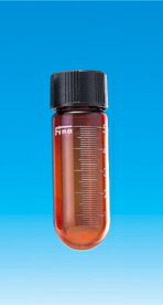 Fineねじ口丸底沈殿させる管 50mL 茶 目盛付 5入