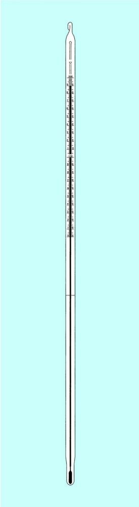 水銀足長棒状温度計 0~360℃ 600mm 紙筒入|越路商会 店