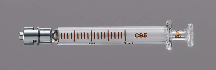楽天市場】トップ 硝子注射筒 1入 ガラス先 0.5ml 微量用 : 越路商会
