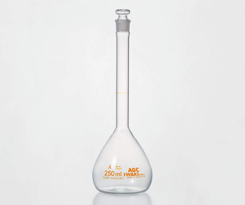 IWAKI メスフラスコ 白 スタンダｰド 150ml