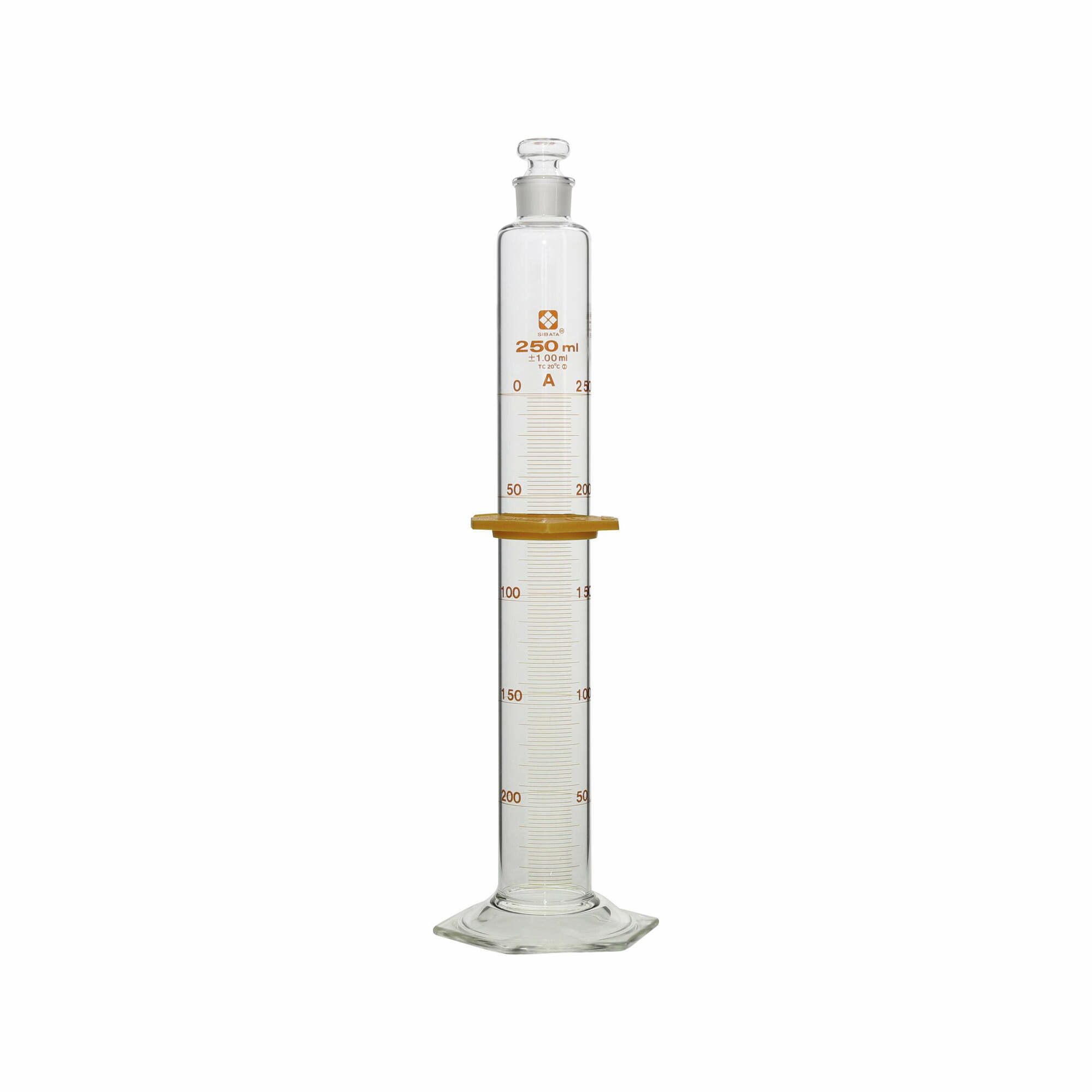 柴田 有栓メスシリンダｰ スｰパｰグレｰド 250ml