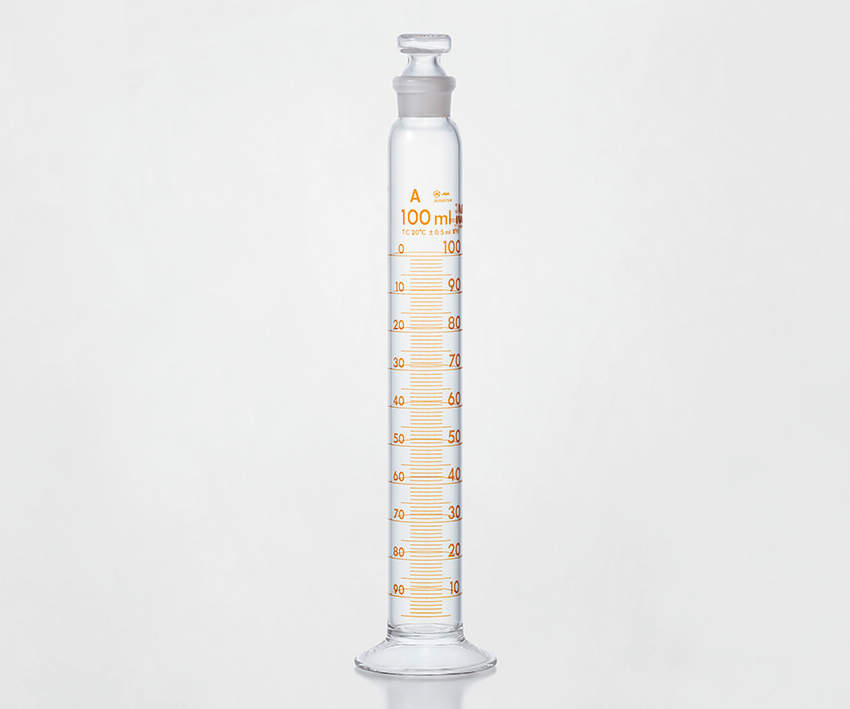 IWAKI 有栓メスシリンダｰ スタンダｰド 500ml