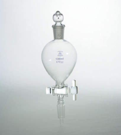 共通分液ロｰト球形上15下15 PTFEコック付 50ml｜越路商会　店