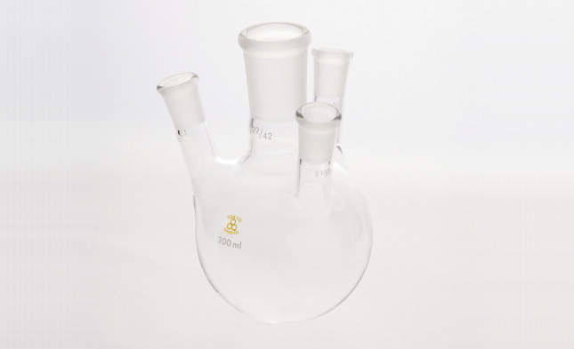 三商印 似ている摺合四口瓶 500ml 中:29/42 側:15/25 研究・実験用品-花・ガーデン・DIY-その他