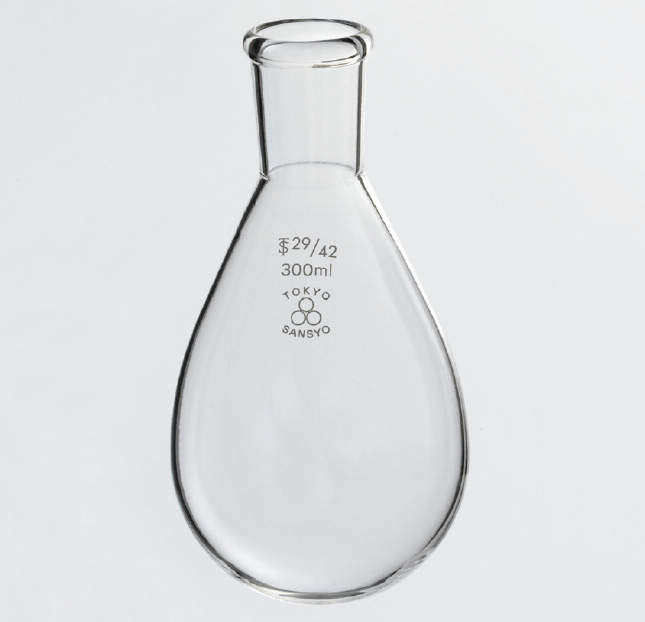 三商 透明摺合せナス型フラスコ 200ml 29/42|越路商会 店