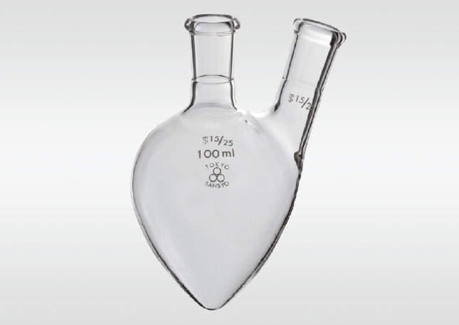 三商澄み切った摺合せ二ッ口梨型瓶 50ml 15/25-15/25 花・ガーデン・DIY-その他