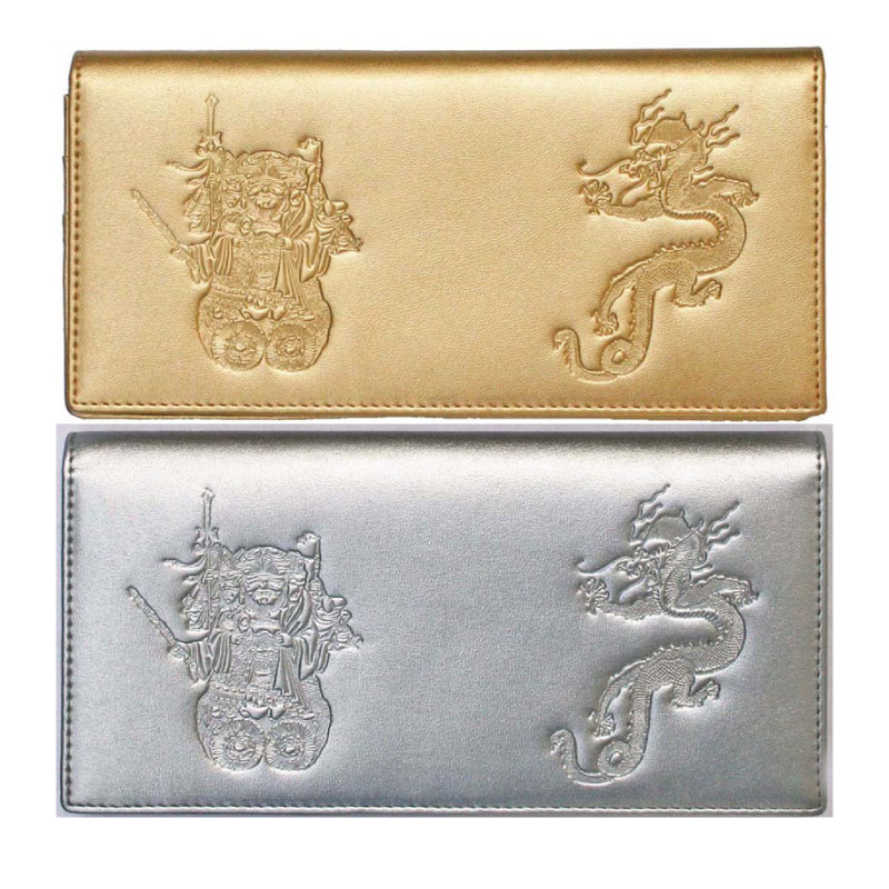 【すぐに使える10％OFFクーポン】『三面大黒天』『昇龍』金運・財運長財布【送料無料】 三面大黒天と昇龍を型押しした開運縁起の財布！ 豊臣秀吉も信仰した財運・商売運・人材運・武運を招く大黒天と魔除け・招福の象徴である龍のコラボ