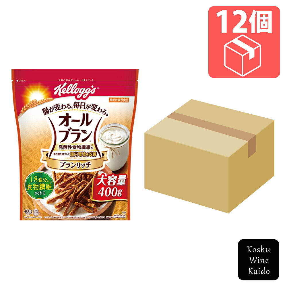 日本ケロッグ ケロッグ オールブラン ブランリッチ 大容量 400g×12個 (4901113715194) 【朝食シリアル】