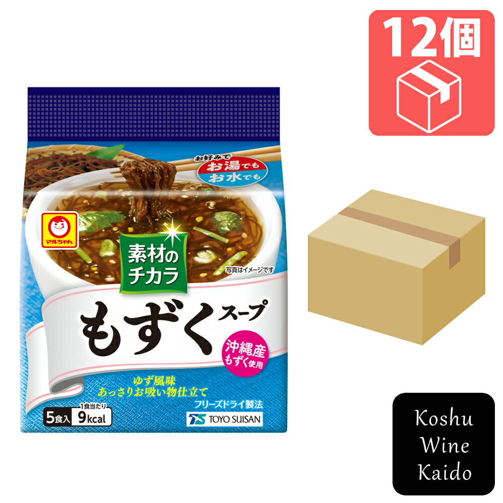 東洋水産 素材のチカラ もずくスープ 5食入×12個 (4901990126236) 【インスタント食品/フリーズドライ/お吸い物風スープ】