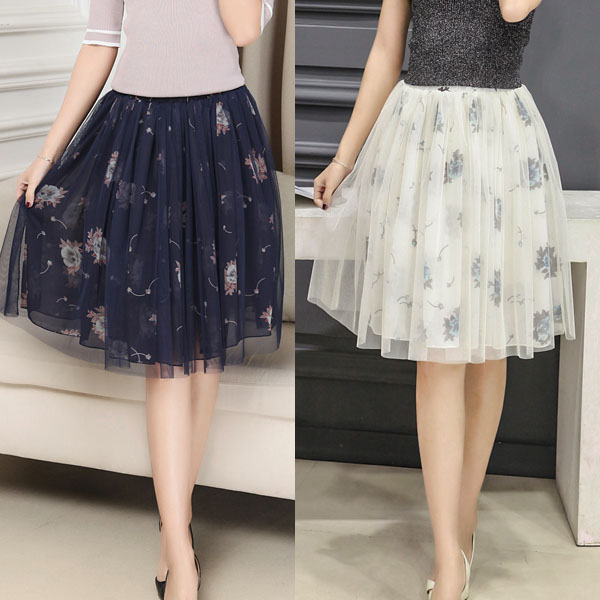 カネコイサオ　ちりめん　スカート　膝丈　和柄　フリーサイズ 楽天市場】☆3点以上1点1390円☆送料無料☆花柄スカートAライン