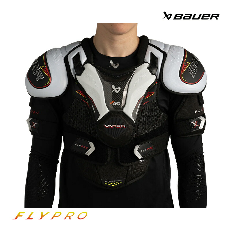 BAUER 肩先 S25 ベイ基準打数 FLYPRO インター アイスホッケー