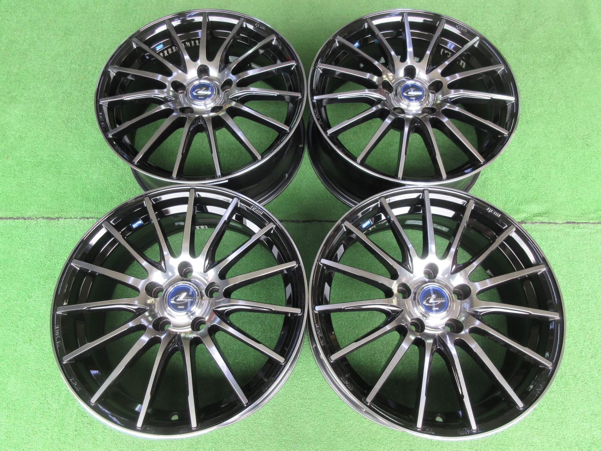 【中古】軽量ホイール♪　ウェッズ　レオニス ナヴィア０５　7J-17 5H114.3 +42　ブラック ミラーカット ブラッククリアーカラー♪｜小杉タイヤ販売