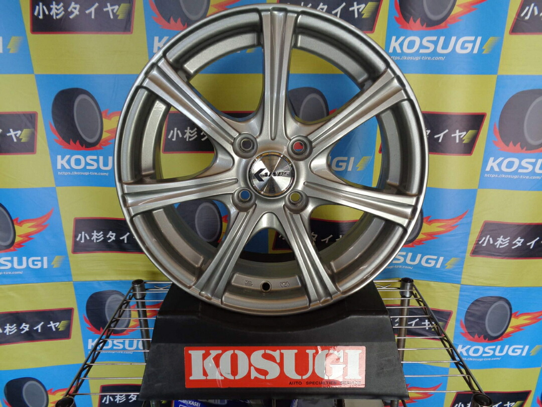 アイノス　5.5J-15　4H100　+50　中古ホイール　社外ホイール　アクア　ノート　ソリオ　ヤリス｜小杉タイヤ販売