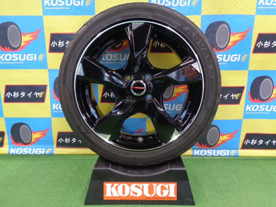 195/45R16　ヨコハマ　アドバンフレバ　V701　6.5-16　ヴェランV　16インチ　中古セット　タンク　ルーミー　atsugiM28
