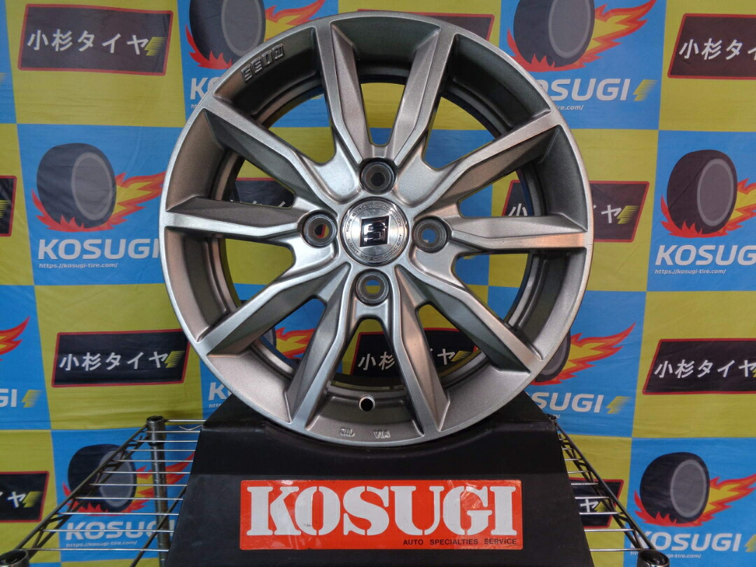 14インチ 中古ホイール 4本セット KYOHO ザインSV 4.5J-14 4H100 +45 ルークス スペーシア atsugiM93|小杉タイヤ販売