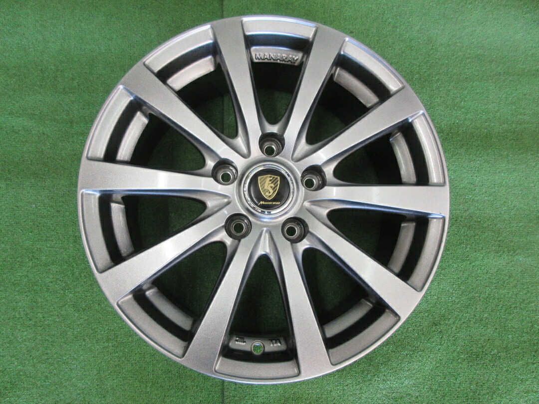 マルカ　マナレイスポーツ　6.5J-16　5H114.3　+43　プリウスα　90系ノア・ヴォクシーなど　中古ホイール　4本　【Y201　大和店】 22,176円