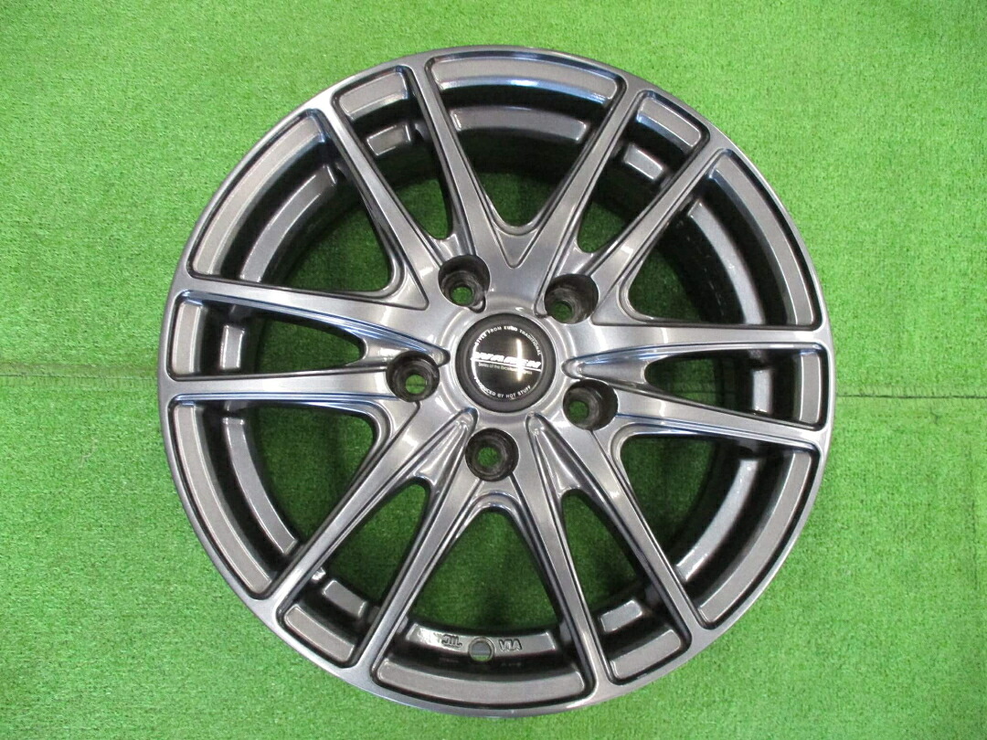 ホットスタッフ　ヴァーレン　6J-15　5H114.3　+43　セレナ　ラフェスタ　シルフィーなど　中古ホイール　4本　【321　大和店】 18,469円