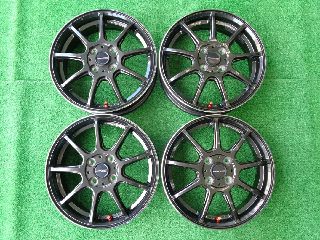 4.5J-15インチ 4H100 +45 クロススピード ハイパーエディション RS9 中古 アルミ ホイール 4本 軽自動車サイズ♪｜小杉タイヤ販売