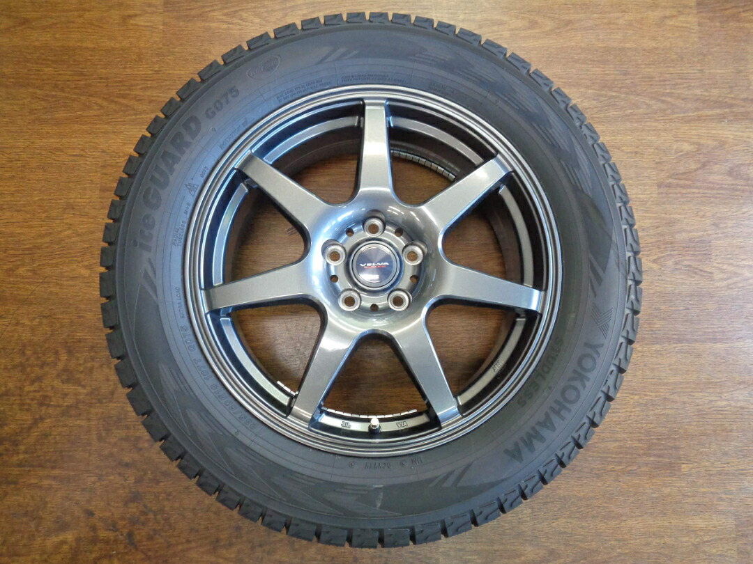 7J-18インチ 5H114.3 +40 ヴェルヴァ ワンダー 235/60R18 ヨコハマ アイスガードG075 中古 スタッドレス ホイール 4本