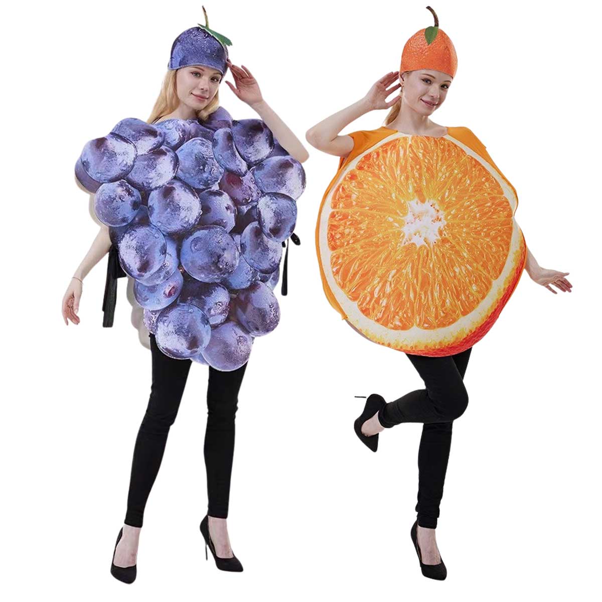 【大感謝祭限定★P+7倍】果物 コスプレ フルーツ ハロウィン 葡萄 ブドウ みかん ミカン オレンジ 蜜柑 食べ物 着ぐるみ 面白い おもしろい イベント 忘年会 余興 新年会 コスチューム 面白 おもしろ 衣装 仮装 大人 男性 女性 メンズ レディース ユニセックス 一発芸画像