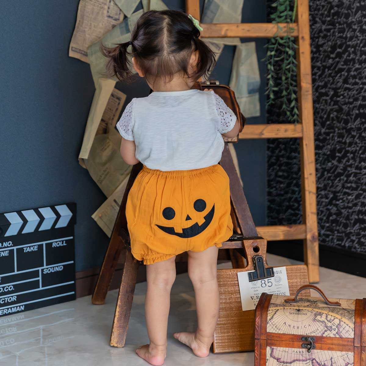 かぼちゃパンツ ハロウィン 子供 キッズ 子ども ズボン 男の子 女の子 