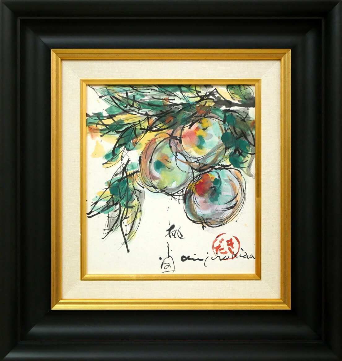 楽天市場】篠田 桃紅「FLAME」リトグラフに手彩色 水墨抽象画で世界的