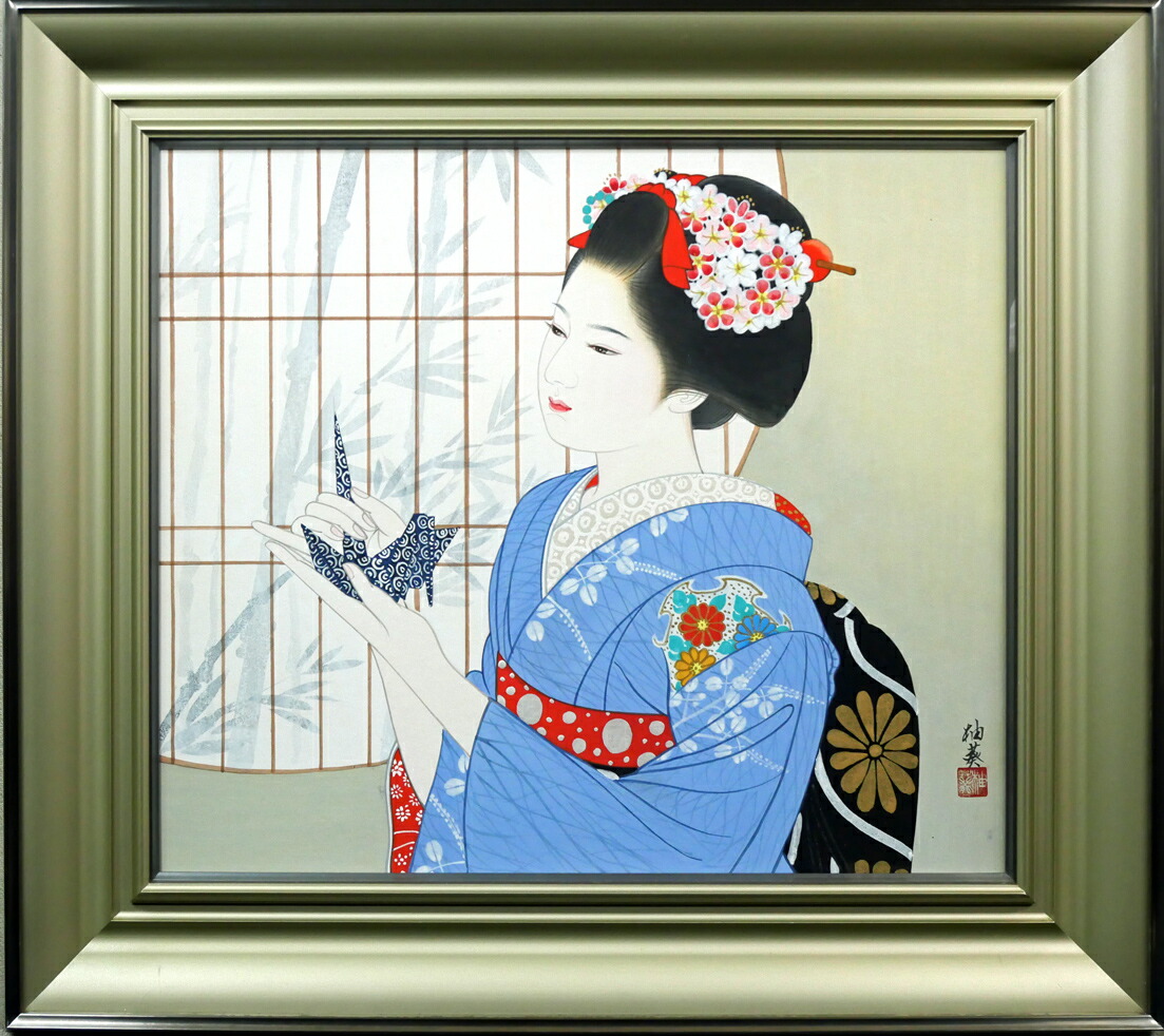 楽天市場】遠山 幸男「暁富士」日本画・P15号・共シール付