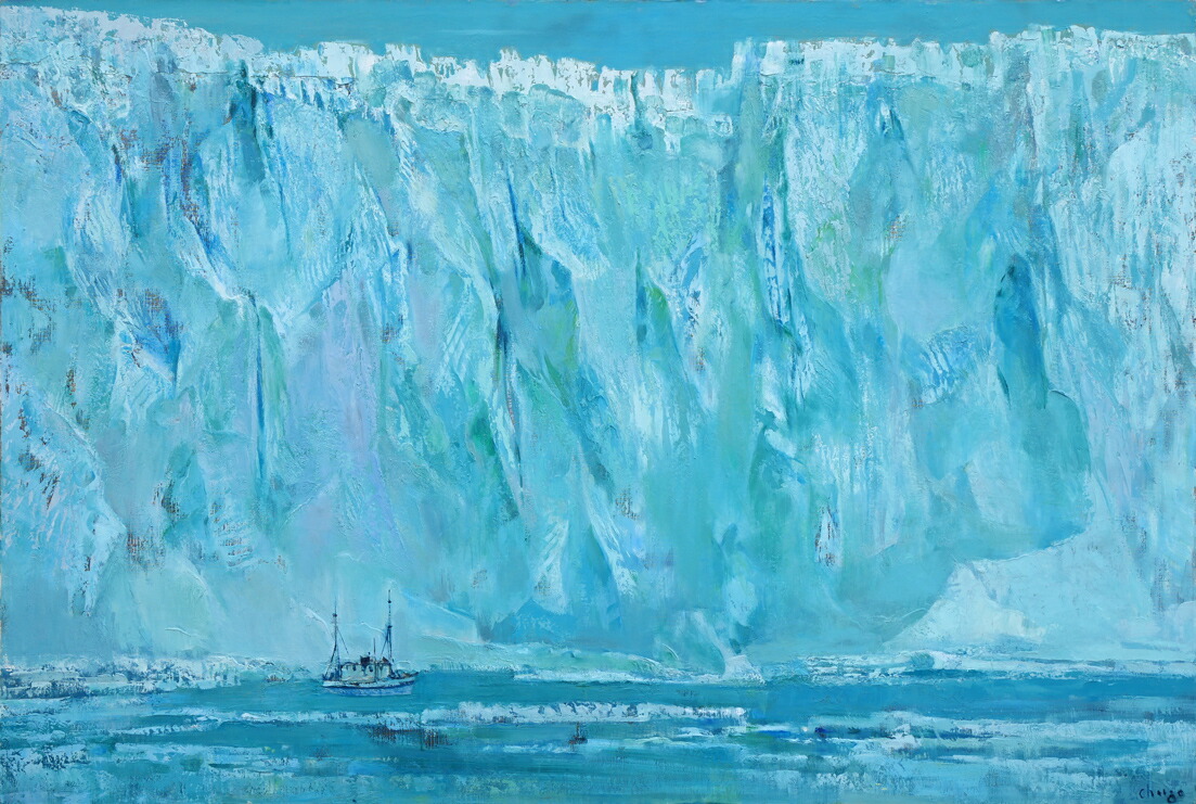 楽天市場】村瀬 真治「オホーツク流氷”春氷”」油絵・F6号 一線美術会