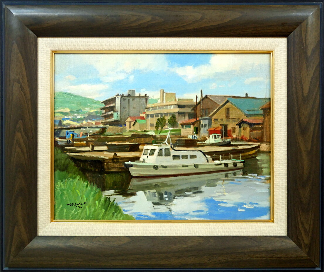 楽天市場】鈴木 政輝「馬」油絵・F4号 帆船、海洋画の第一人者 珍品 真